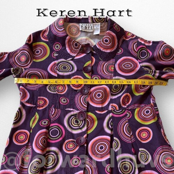 Keren Hart Purple Flare Sleeve Hippy Jacket Size Small - Picture 8 of 12